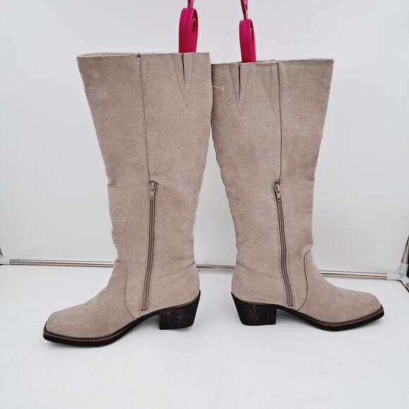 SO® Singalong Women's Boho Cowgirl Cottage core Fringe Knee-High Boots 8.5 - Picture 3 of 11